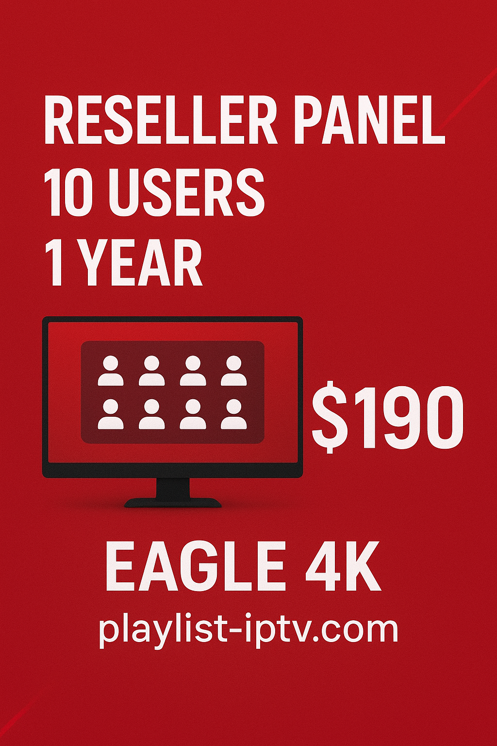 Reseller Panel 10 users 1 year 190$