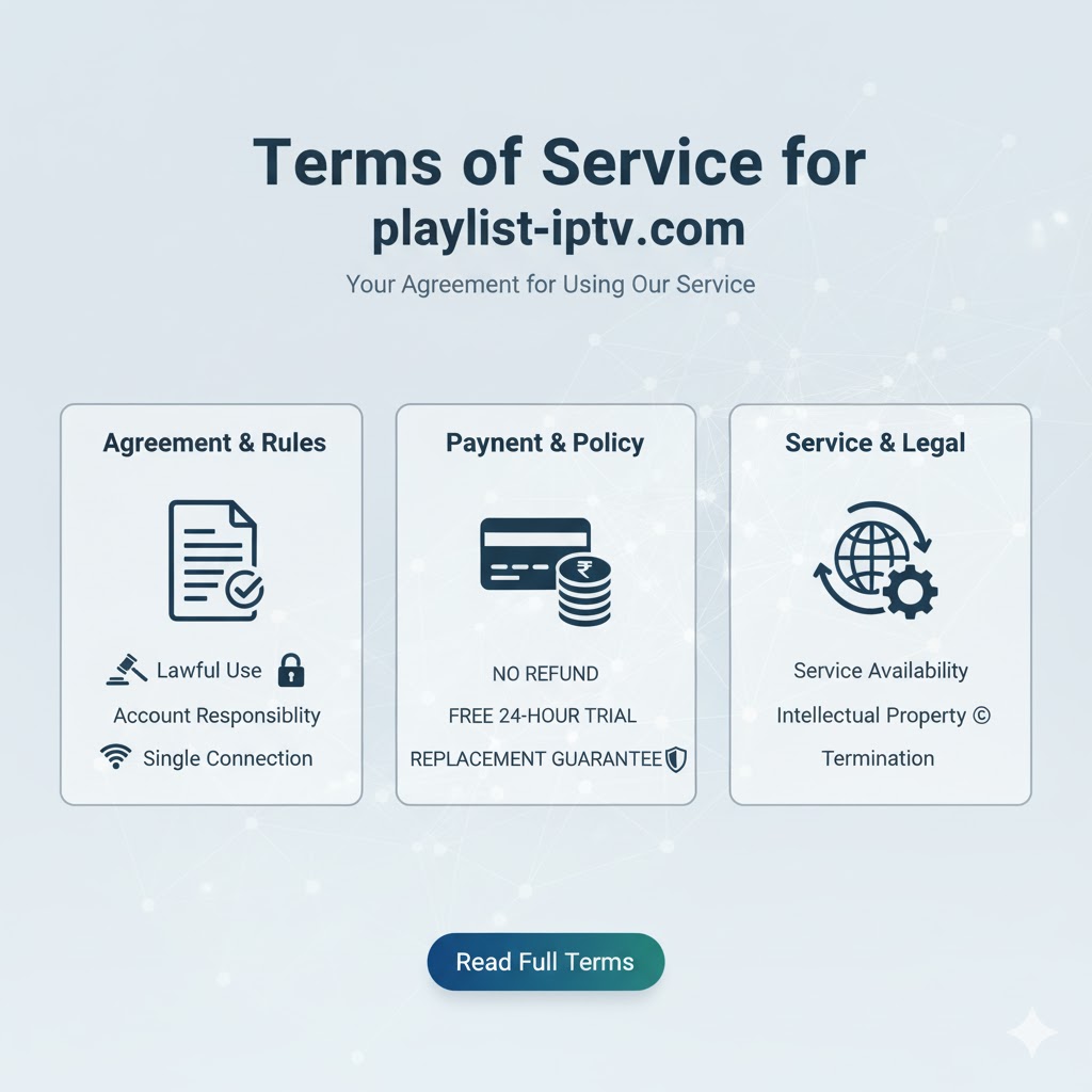 Terms of Service for playlist-iptv.com